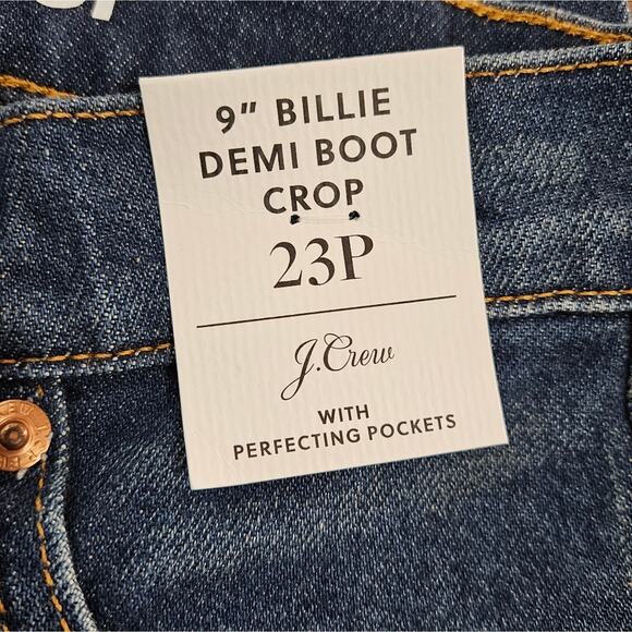 NWT J.Crew 9" Mid-Rise Demi Boot Crop Jeans Size 23P - Picture 5 of 8